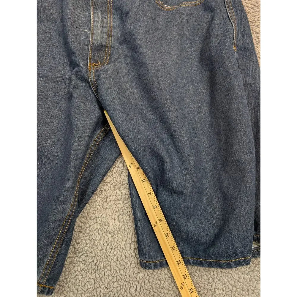 Rocawear Men's Shorts W40 Dark Wash Embroidered Y2K Baggy (1062)